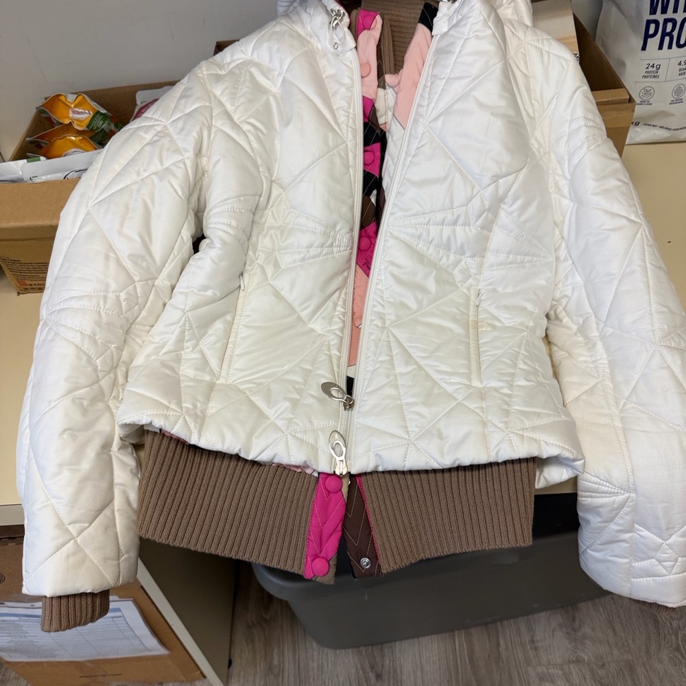Emilio Pucci Pink and Brown Ski Jacket 2 pcs jacket and vest - Picture 9 of 15